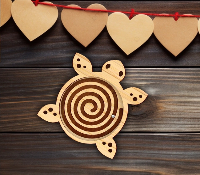 Turtle maze E0025055 file cdr and dxf pdf free vector download for laser cut