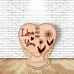 Valentines Day Perpetual Calendar E0025027 file cdr and dxf pdf free vector download for laser cut