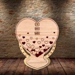 Valentines Day Perpetual Calendar E0025028 file cdr and dxf pdf free vector download for laser cut