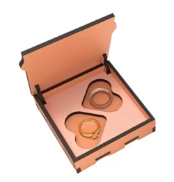 Wedding ring box E0025146 file cdr and dxf free vector download for laser cut