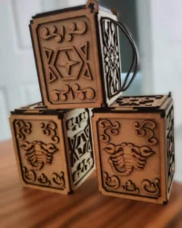 Zodiac box E0025122 file cdr and dxf free vector download for laser cut