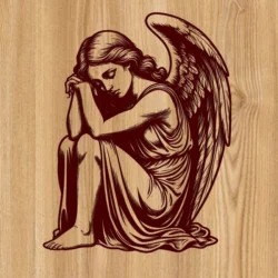 Angel E0025325 file cdr and dxf free vector download for print or laser engraving machines