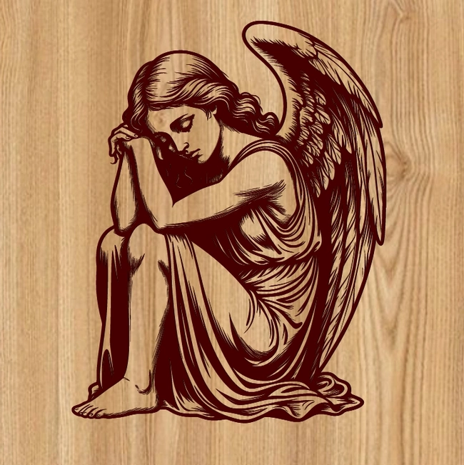 Angel E0025325 file cdr and dxf free vector download for print or laser engraving machines