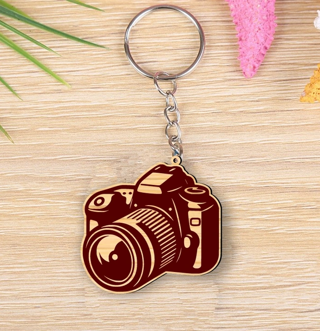 Camera Keychain E0025299 file cdr and dxf free vector download for laser cut