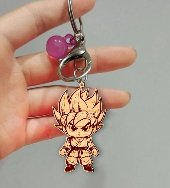 Chibi Goku Keychain E0025298 file cdr and dxf free vector download for laser cut
