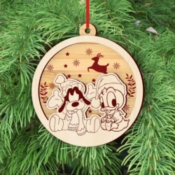 Donald Christmas Ball E0025220 file cdr and dxf free vector download for laser cut