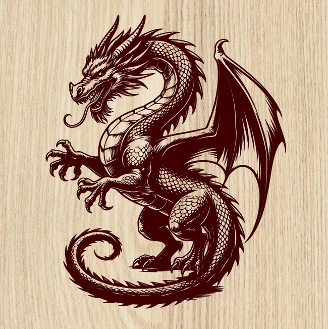 Dragon E0025326 file cdr and dxf free vector download for print or laser engraving machines