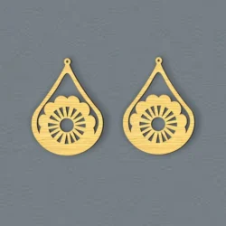 Earring E0025267 file cdr and dxf free vector download for laser cut