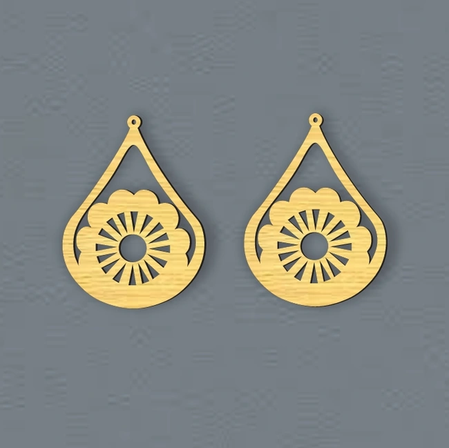 Earring E0025267 file cdr and dxf free vector download for laser cut