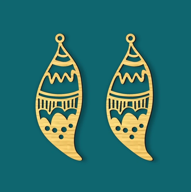 Earring E0025280 file cdr and dxf free vector download for laser cut