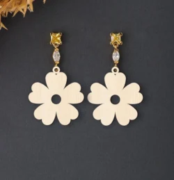 Flower Earrings E0025281 file cdr and dxf free vector download for laser cut