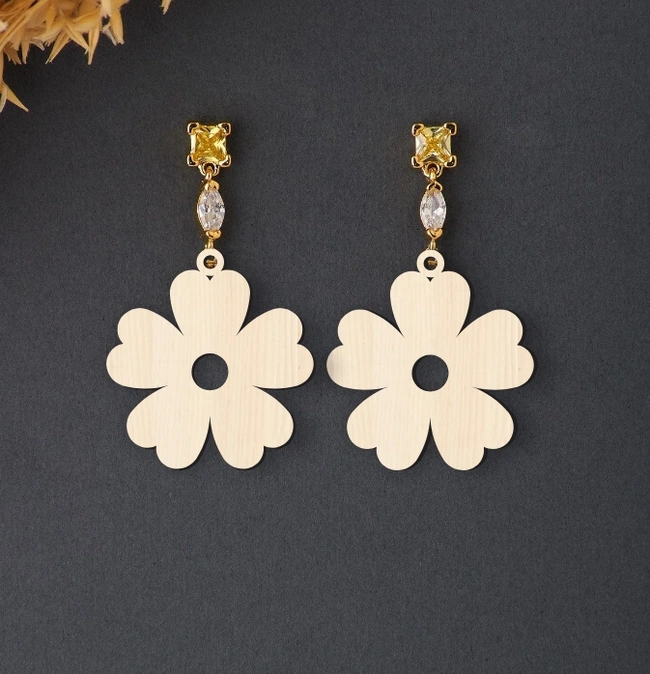 Flower Earrings E0025281 file cdr and dxf free vector download for laser cut
