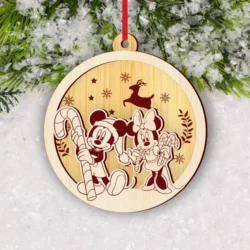 Mickey Mouse Christmas Ball E0025247 file cdr and dxf free vector download for laser cut