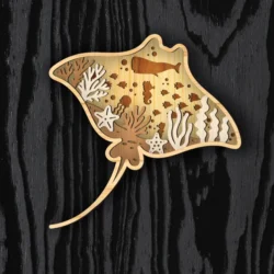 Multilayer Stingray E0025265 file cdr and dxf free vector download for laser cut